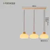 Lámpara de araña estilo medieval para restaurante, tres cabezales, simple, moderna, creativa, estilo crema, nórdica, mesa de comedor de madera maciza, barra, lámpara de araña estilo japonés