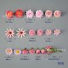 Paquete de Material de Flores Artificiales C Decoración de Mesa de Postres para Pastel Adorno Étnico para la Cabeza DIY Horquilla para el Cabello Elaboración de Flores Caja de Flores con Flores