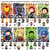 8 Pegatinas de Rompecabezas de Personajes de Héroes de Dibujos Animados Pegatinas Decorativas Creativas de Dibujos Animados para Niños Interactivas Padre-Hijo Pegatinas de Cara Pegatinas DIY