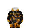Comercio Exterior Nuevo Estilo Rey de la Transformación King Kong Bumblebee Sudadera con Capucha Estampado Digital 3D Cosplay de Anime