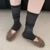 Estilo coreano de tono madera, fresco y discreto~ Calcetines básicos finos versátiles holgados para primavera/verano, Calcetines de medio dedo estilo ballet estilo Ins