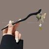 Nuevo horquilla de flecos de mariposa de caligrafía china horquilla de placa de temperamento de nicho accesorios para el cabello antiguos para niños al por mayor
