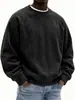 2025 Estação Independente Transfronteiriça Europeia e Americana Moda Gola Redonda Masculina Casual Veludo Cotelê Manga Longa Moletom Primavera e Outono Roupas Masculinas Cinza