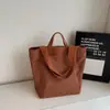 Bolsa Tote de Grande Capacidade para Mulheres 2025 Outono e Inverno Nova Moda Casual Retro Versátil Camurça Bolsa de Ombro