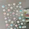 Pegatinas para Uñas con Relieve Estilo Océano Aurora Serie Oceánica 3D Pegatinas para Uñas de Concha y Medusa Modelo Tj