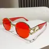 Fotografía Callejera Europea y Americana Transfronteriza Y2K Gafas de Sol Retro Estilo Rock Punk Gafas de Sol de Montura Redonda Gafas de Sol de Playa Modernas y Geniales para Hombres