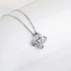 Colar de Flor Estilo Coreano, Moderno, Leve e Luxuoso, Zircônia Diamante Completo, Pingente de Estrela Inteligente e Eterno, Corrente para Clavícula
