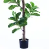 Decoración de Interior para el Hogar Personalizada Escandinava Hoja de Piano Simulada Árbol Banyan en Maceta Adornos Falsos de Bonsái Grandes de Pie Árbol Falso