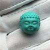 Magnesita Optimizada Segunda Generación Turquesa Azul Cabeza de Buda Sakyamuni Accesorios de Cuentas DIY para Pulsera Hecha a Mano 108 Cuentas de Buda