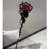 Mapache Flor Sangre Maldición Caña Espina Rosa Varita Mágica Palo Retorcido Hecho a Mano DIY Tela para Dar Forma a Espadas Anuncio Regalo