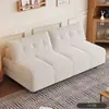 Sofá Cama Estilo Crema para Sala de Estar de Apartamento Individual y Pequeño Puff Sofá Plegable Estudio Balcón Asiento y Dormitorio Doble Uso Moderno