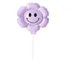 Balão de Enchimento Rosto Sorridente Margarida, Balão Promocional para Montagem de Estande, Balão de Flor Sete Cores de Mão, Balão Rosto Sorridente Girassol Margarida