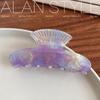 Clip de estilo francés Alian color acetato Francia clip de tiburón cola de pez clip de coleta alta accesorios para el cabello