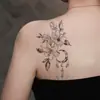 Pegatina de Tatuaje Atrapasueños Floral Luna Estilo Ins Impermeable y de Larga Duración Tatuaje Fresco en Hombro y Espalda para Niñas