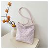 Bolso de Hombro Dulce y Artístico, Estilo Pastoral, Encaje Soluble en Agua, Veraniego Suave y de Hada, Bolso Tote de Gran Capacidad para Viajes Diarios para Mujeres, Moderno