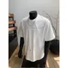 Camiseta de Manga Corta Patchwork de Verano Estilo Hong Kong Versión Coreana Japonés Francés Moderna Talla Grande Holgada Venta al por Mayor Ropa para Hombre