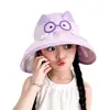 Nuevo sombrero infantil de ala ancha para verano, lindo protector UV para niñas, sombrero de sol plegable con parte superior abierta para niños pequeños