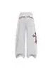 Pantalones Deportivos Casuales con Estampado Perezoso Estilo Callejero Americano para Hombres y Mujeres 2025 Nuevo Otoño Sueltos y Versátiles de Pierna Ancha