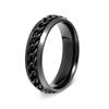 Amazon Transfronterizo Más Vendido Baratija 6mm Ancho Acero Inoxidable Cadena Giratoria Anillo de Pareja Anillo Descompresor Anillo de Pareja