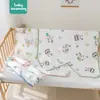 Almohadilla de Diafragma para Bebé de Algodón Peinado Impermeable Lavable Tamaño Grande Almohadilla para la Tía Fisiológica Colchón con Estampado para Bebé Recién Nacido