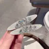 Presilha de Cabelo com Strass de Cristal Super Brilhante, Presilha Simples e Versátil para Franja, Presilha Jacaré Luxuosa, Grampo de Cabelo, Acessório de Cabelo