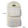 Bolsa Pendurável para Armazenamento de Meias Transfronteiriça, Organizador de Múltiplas Camadas para Guarda-Roupa, Roupas Íntimas e Meias, Tipo Pendurável, Bolsa de Rede para Trás da Porta para Armazenamento em Dormitório