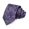 Gravata Masculina Logotipo Personalizado Gravata Paisley Vermelha Casamento Noivo Gravata de Alta Qualidade Amarrada à Mão para Homens