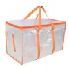 Bolsa Tejida Transparente de Mano PE Transfronteriza Bolsa de Almacenamiento de Gran Capacidad para Mudanzas Bolsa de Almacenamiento de Edredón de Algodón Bolsa de Equipaje Bolsa de Embalaje