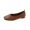 Zapatos Retro de Abuela de Punta Cuadrada y Boca Baja 2026 Estilo Primavera Versátiles Planos Suaves de Suela Flexible Mocasines sin Cordones para Mujer