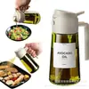 Botella Portátil de Aceite en Spray, Botella de Aceite de Vidrio de Doble Propósito para Rociar y Verter, Botella de Aceite en Spray con Niebla Libre de Aceite para Cocina del Hogar