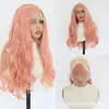 Peluca de encaje frontal con ondas corporales, nuevo modelo de exportación, estilo europeo y americano, rizo natural, cabello largo ondulado