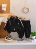 Otoño Nuevo Casual Deportivo Dos Piezas Bebé Primavera y Otoño Traje Niños y Niñas Bordado Bolsa Chaqueta Niños