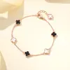 Pulsera de Trébol de Ágata S925 Original Star City Diseño de Nicho de Lujo Ligero Joyería de Gama Alta Venta al por Mayor