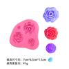 Molde de silicona decorativo para hornear jabón, chocolate, fondant, hecho a mano, tamaño grande, mediano, pequeño, 7 pares, con forma de rosa 3D