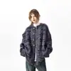 Suéter Cardigan Grueso de Atmósfera de Nicho en la Calle Principal de la Isla Damon para Hombres y Mujeres, Delgado y Relajado de Cuello Redondo, Tejido de Pareja de Moda