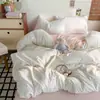 Nuevo Conjunto de Cuatro Piezas de Gasa Jacquard Doble Capa Fresco de Verano, Serie de Lunares Coloridos, Conjunto de Tres y Cuatro Piezas para Dormitorio, El Más Vendido