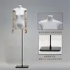 Maniquí de Cuerpo Plano Estilo Coreano Accesorios de Modelo Femenino Medio Cuerpo Tienda de Ropa Maniquí Femenino de Pecho Plano Maniquí de Escaparate Soporte de Exhibición de Cuerpo Completo