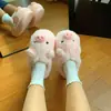 Zapatillas de peluche de cerdito estilo curativo, suaves y lindas, nuevo modelo otoño e invierno 2026, zapatillas de algodón tipo slip-on, esponjosas y cálidas, para niñas
