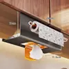Caja de Papel de Cocina Invertida Montaje en Pared Sin Taladro Colgante Armario Espejo Estante de Almacenamiento Colgante Caja de Almacenamiento para Toallas Faciales