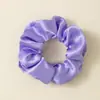 Goma para el pelo de satén tipo scrunchie para Amazon Transfronterizo, Banda para el pelo de tela, Accesorio para el pelo de color liso europeo y americano, Cuerda para el pelo simple, Adorno para el pelo, Venta al por mayor