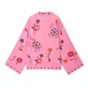 Para Ropa Europea y Americana de Mujer Transfronteriza Aliexpress Venta Caliente Otoño Simple Versátil Patrón Bordado Kaftán Abrigo de Manga Larga