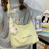 Bolso Cruzado tipo Mensajero con Bordado de Gato Estilo Japonés, Mochila de Dibujos Animados Fresca y Linda para Estudiantes Mujeres, Bolso Cruzado Ligero para el Día a Día