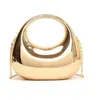 Bolsa de Acrílico 2025 Nuevo Bolso Dorado Tendencia Transfronteriza Bolso Caja Creciente Bolso Cruzado de Hombro con Cadena