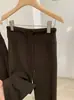 KEKEZOON 2026 Otoño Nuevo Cintura Alta Adelgazante Cordón Casual Pierna Ancha Sueltos Micro Acampanados Pantalones 9030