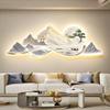 Pintura Decorativa para Sala de Estar Oriental Sunrise de Luxo Leve Água Corrente Traz Riqueza Pintura de Parede de Fundo para Sofá Paisagem Mural de Escritório Lâmpada