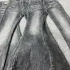 Diseño lavado americano sentido retro jeans ligeramente acampanados estilo masculino rebelde guapo juvenil pantalones largos rectos ajustados en stock