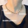 Collar Mori de cuentas arcoíris con turmalina natural y dopamina colorida para mujer, tejido de alta gama y combinable.
