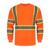 Camiseta reflectante de manga larga para comercio exterior, personalizada, para obras de construcción al aire libre, ropa reflectante de advertencia, ropa reflectante de manga corta, transpirable y con protección solar.