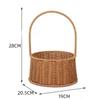 Cesto de Flores Tecido à Mão, Arranjo Floral, Cesto Pequeno, Palha de Rattan, Vaso de Flores Pastoral para Plantio de Suculentas, Vela para Presente