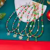Enfeites de Natal Transfronteiriços, Novo Elegante Pingente de Floco de Neve com Contas para Árvore de Natal, Acessórios e Presentes Versáteis para Feriados